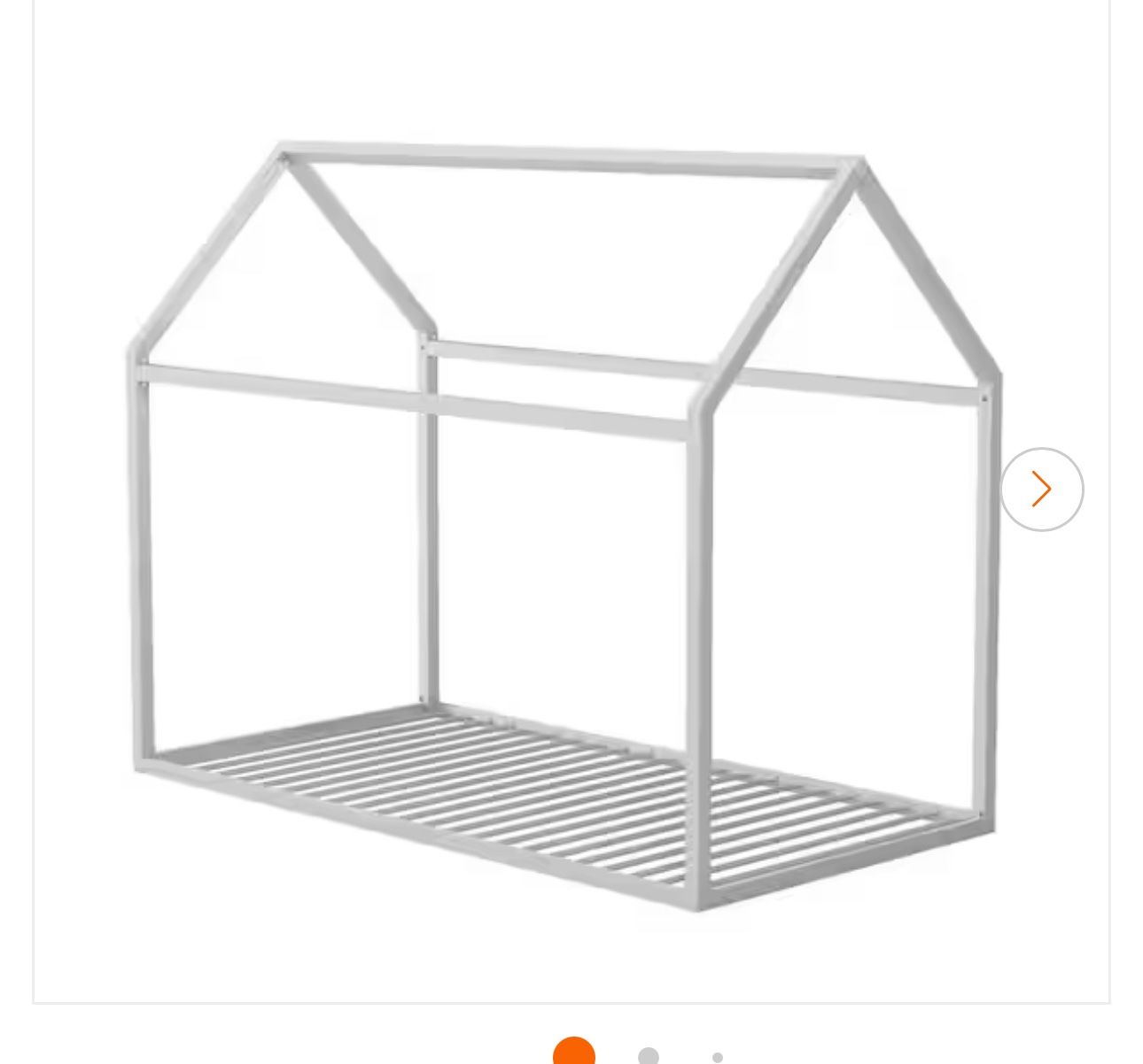 Skyler Dove Gray Metal House Bed