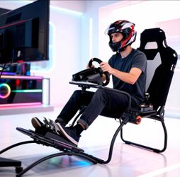 Portable racing simulator cockpit