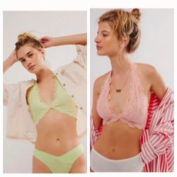 New Free People Lacey Halter Bralettes Size XXL $15 Each 