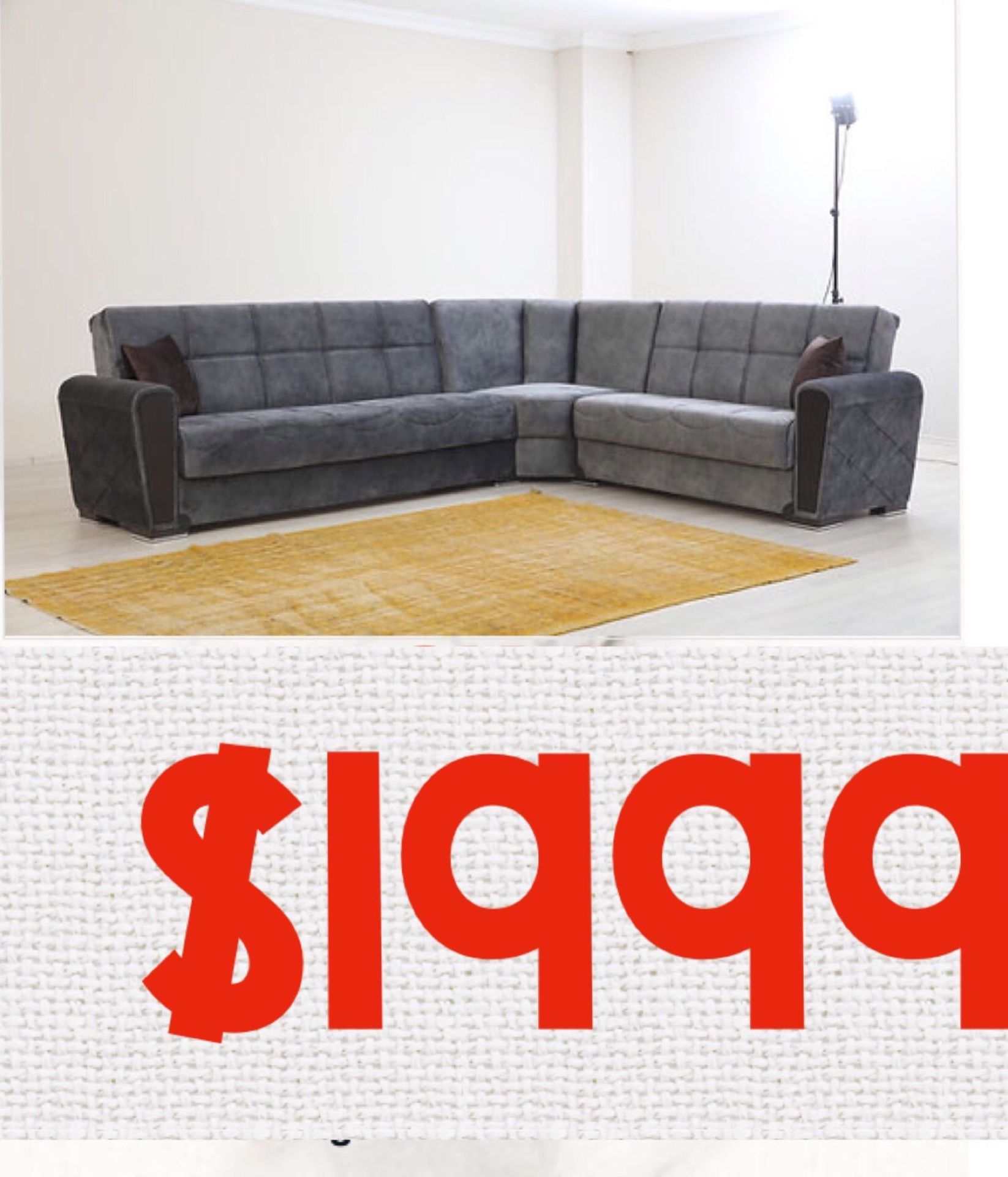 Sofa Bed Sectional With Storage Available For Immediate Delivery 