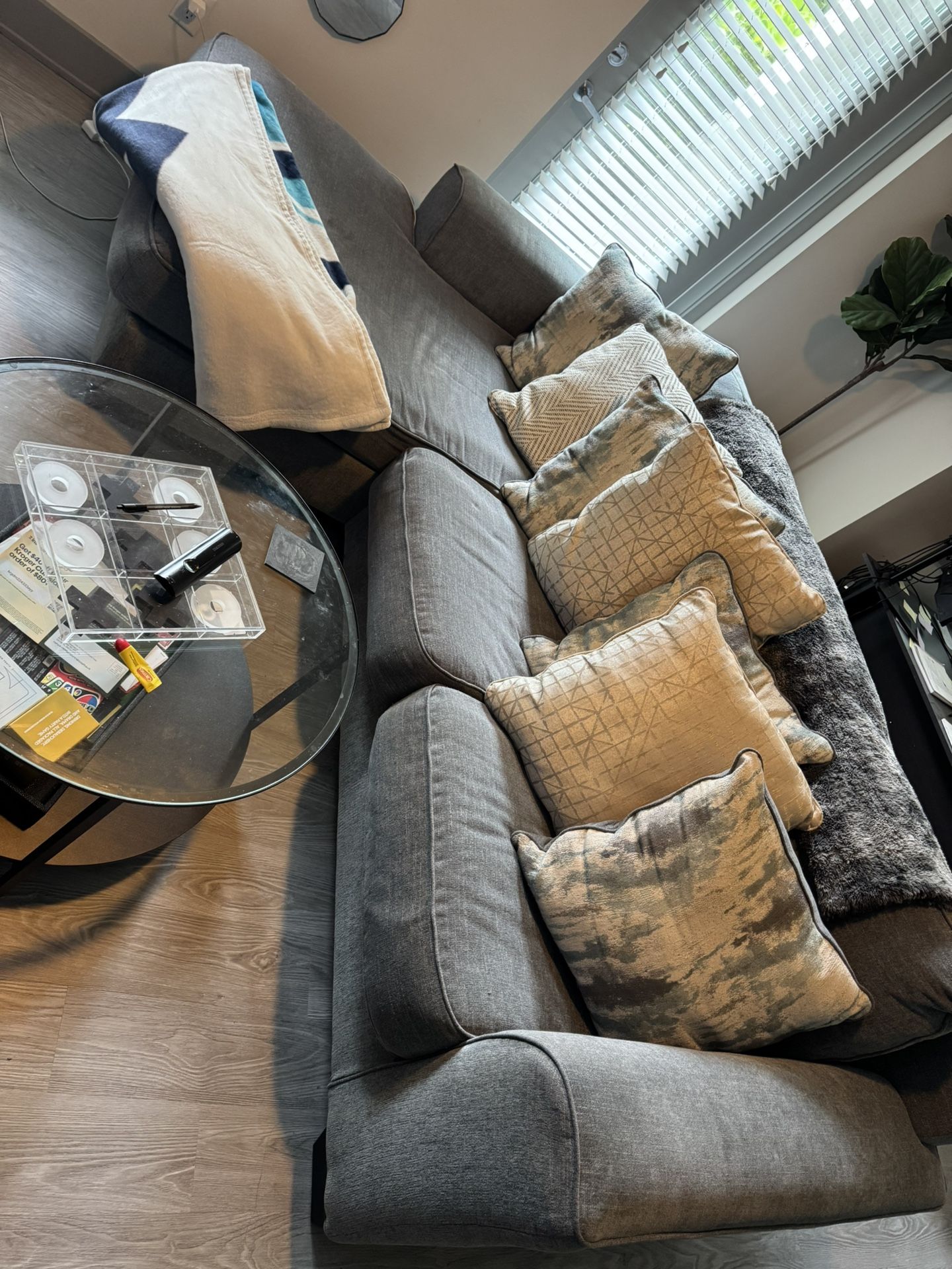 Used Grey Sectional Couch For Sell