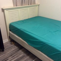 Full size bed frame and mattress