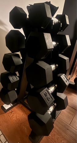 5-25 Ib Dumbbell Set with Vertical Rack