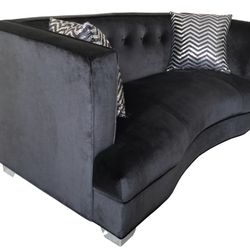 Black loveseat