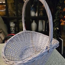 Pretty Lilac Wicker Basket