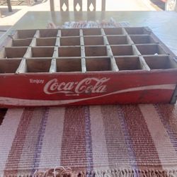 1968 Antique Old Wood 24 Pack Coca Cola Bottles.
