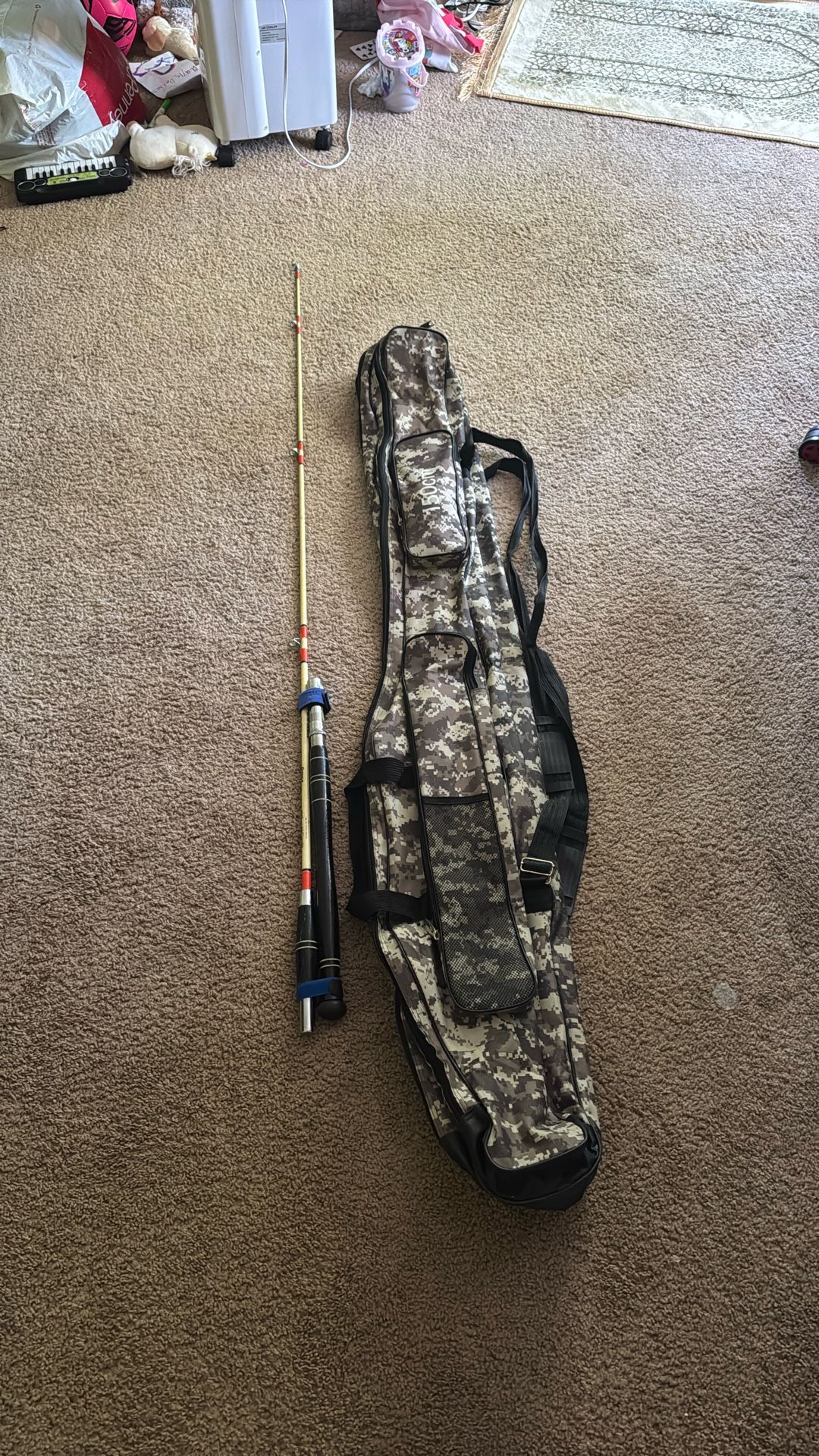 For Sale: Viking made in USA Fishing Rod with Camouflage Carry Case