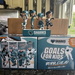 San Jose Sharks The Future Is Teal Bobblehead Set