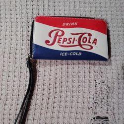 Limited Edition Pepsi Cola Coach Wrist Wallet.