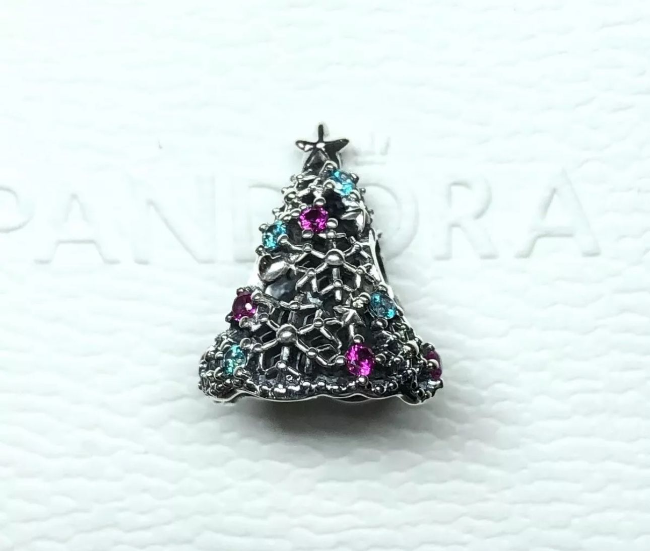 Pandora Glitter Christmas Tree, Charm #799226C01 +FREE Gift Box +Tag