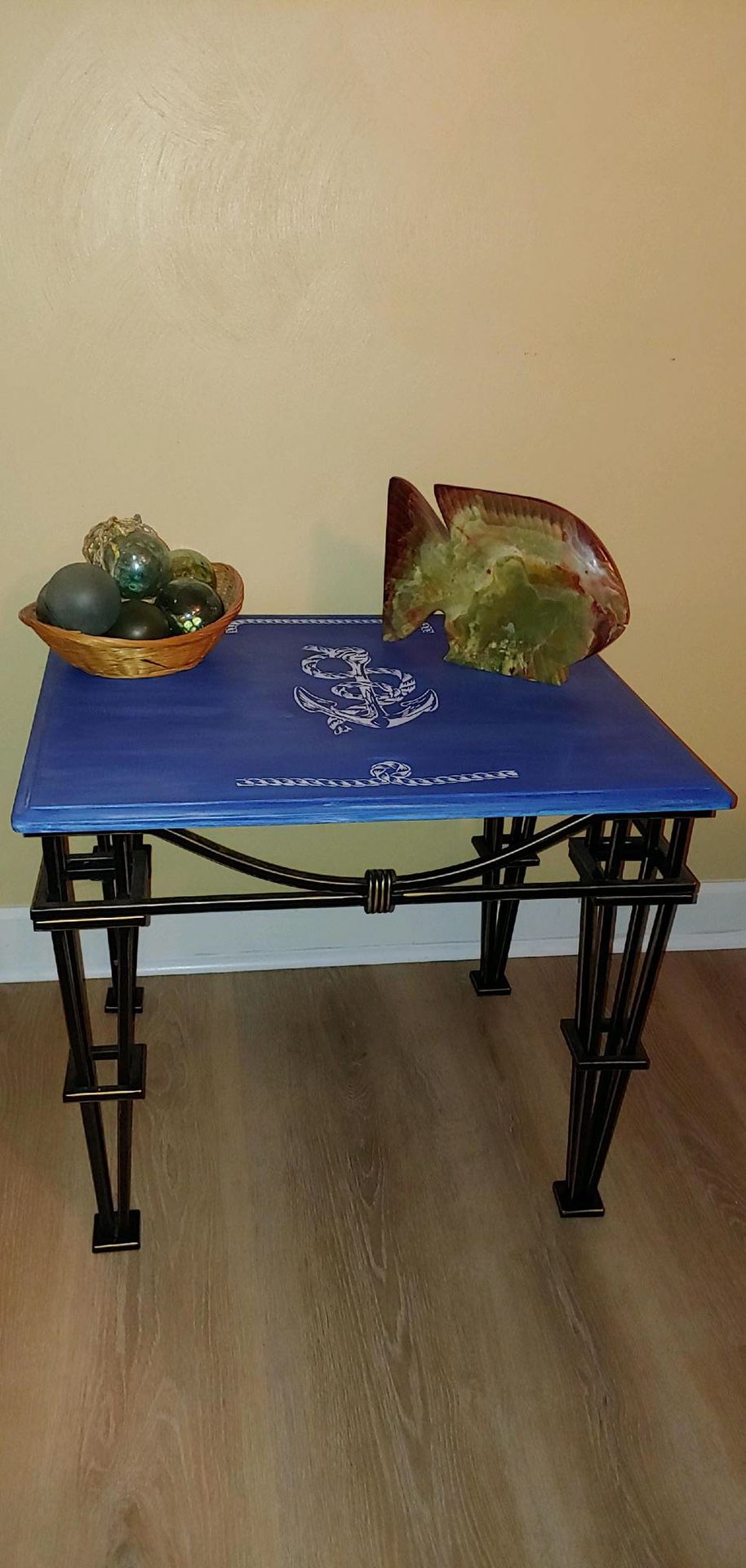 Wood And Metal Nautical Accent Table / Coffee Table / Side Table