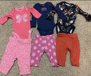 Newborn Long Sleeve Onesies And Pants Set