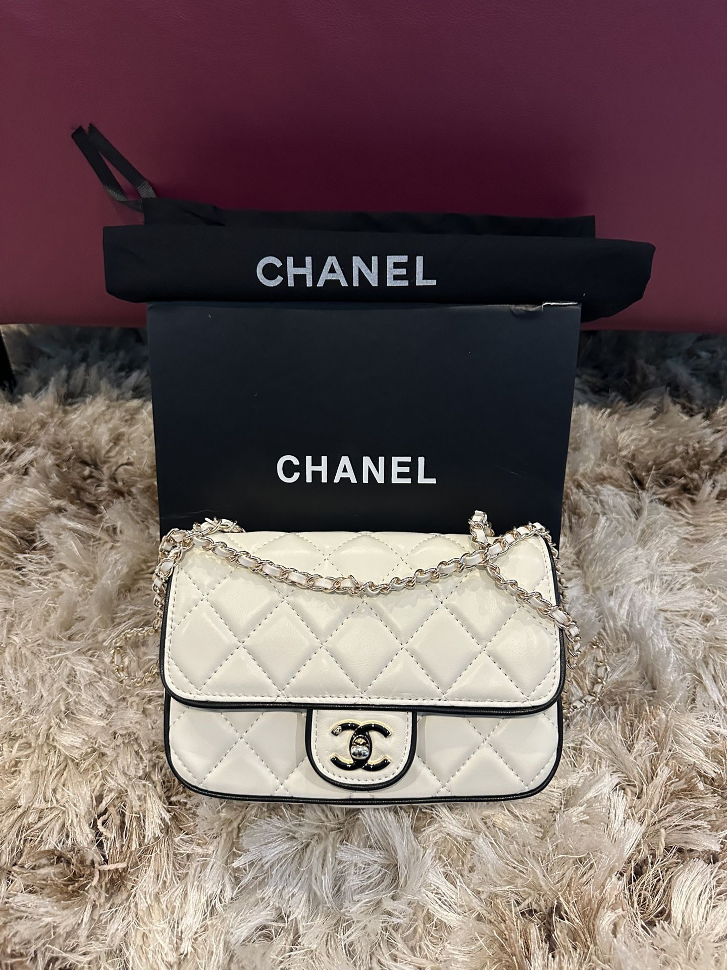 Chanel White Quilted Mini Flap Bag — Barely Used