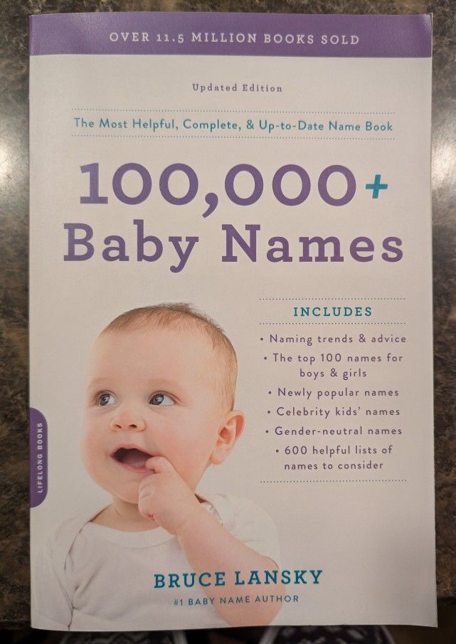 100,000 Baby Names Book by Bruce Lansky NEW