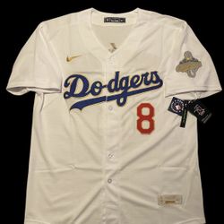 Size LARGE ⚾🔥 Men’s LA Dodgers Kiké Hernández #8 White Nike 2026 Gold Stadium Jersey 🔥⚾