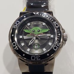 Invicta Star Wars The Madalorian The Child Grogu Men's Watch - NIB And Hasbro Grogu Animatronic Figure - NIB