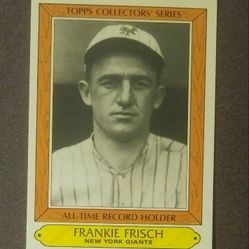 1985 Topps Frankie Frisch New York Giants #13 Frank Francis All-Time Record Holder Collector's Series Baseball Card Vintage Collectible Sports MLB