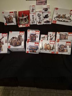 Entire christmas theme village
