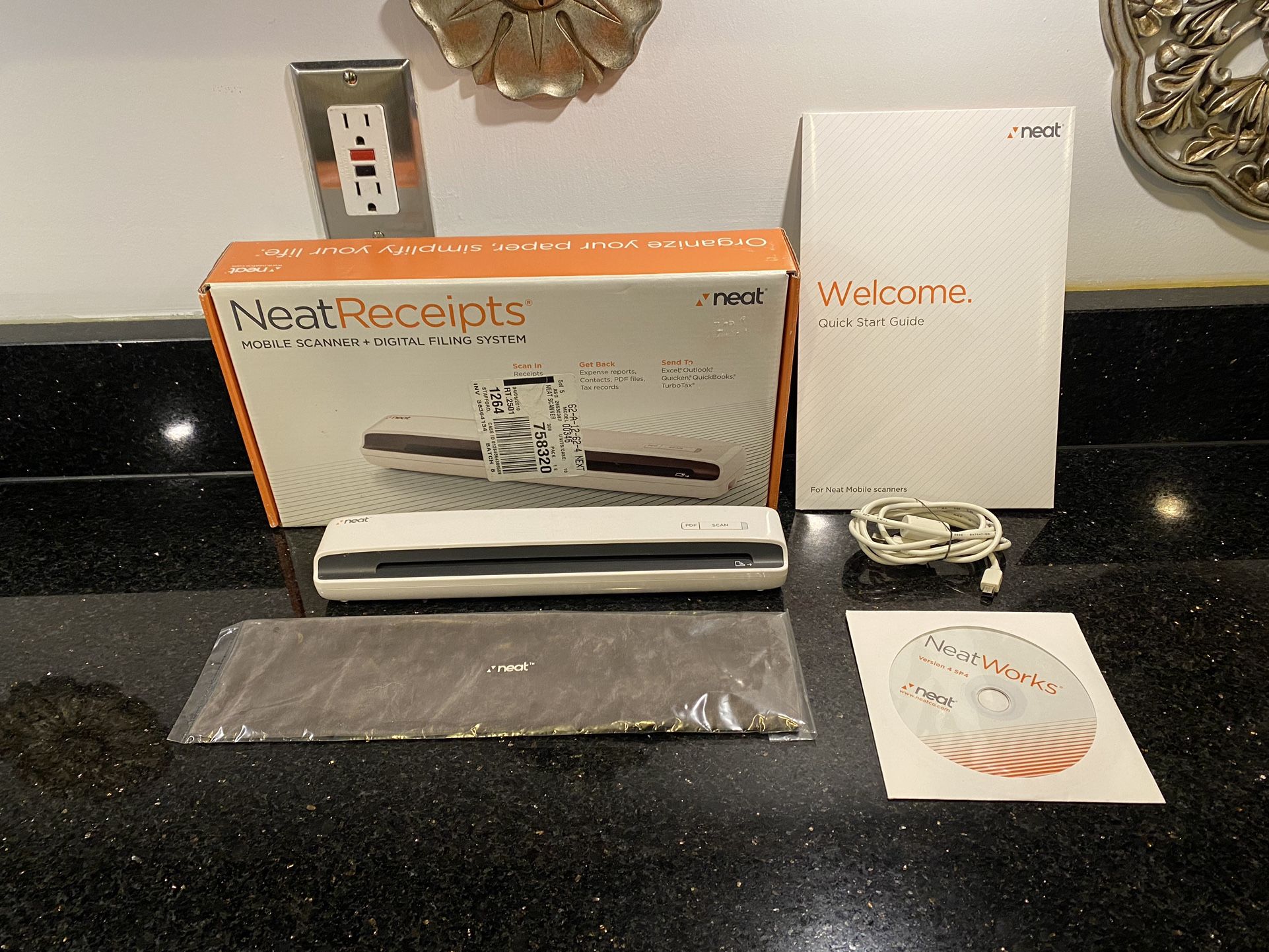 Neat Receipts Mobile Scanner Digital Filing System Model NM 1000