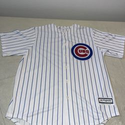 Chicago Cubs Majestic Jersey Blue Clean Mens Large Cool Base MLB Vintage