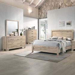 Queen Bed Dresser Mirror Night Stand - Bedroom Furniture