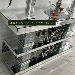 New entrance Console Table Encrusted Diamonds 