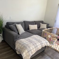 Grey L Shape Couch 