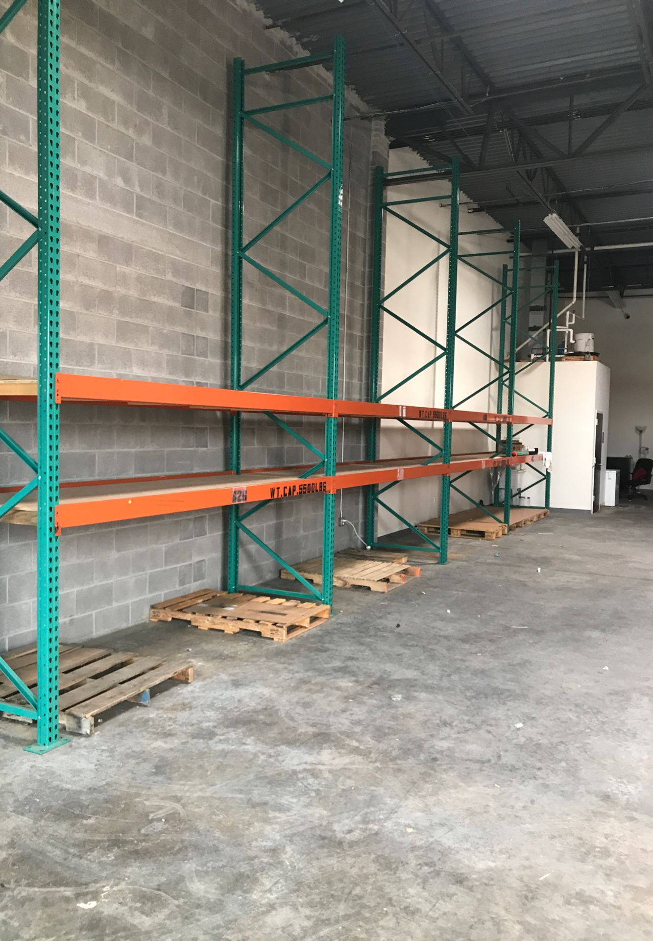 16’ commercial racks with 12’ and 10’ beams