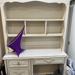 Girls nightstand, desk and hutch