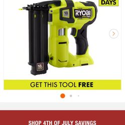 ONE+ HP 18V 18-Gauge Brushless Cordless AirStrike Brad Nailer (Tool Only)