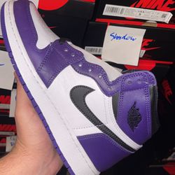 Jordan 1 High Court Purple Size 7y & 10.5