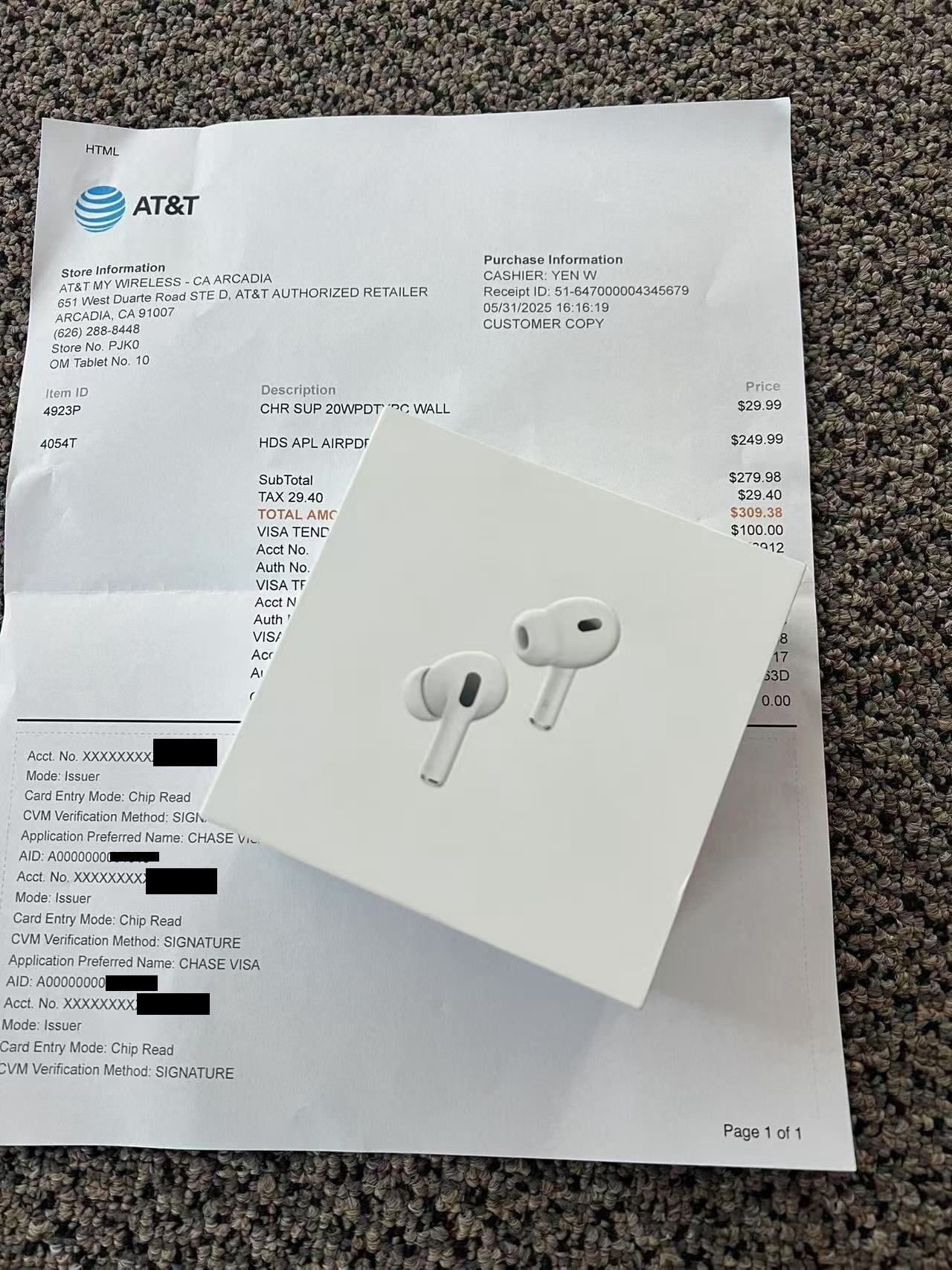 Apple AirPods Pro (2nd Generation) Gen 2, Brand New with Receipt