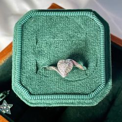 Diamond And Sterling Silver Ring