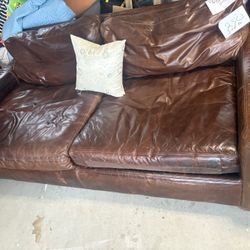Restoration Hardware Leather Couch