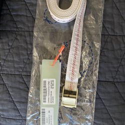 OFF WHITE BELT  Mini industrial off white belt  White on white  One size  New with tags and bag  
