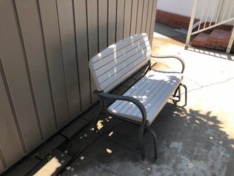 Outdoor Glider Bench with Metal Frame
