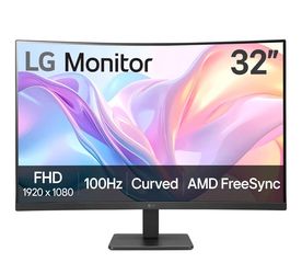 LG 32" FHD 100Hz Curved Monitor with AMD FreeSync