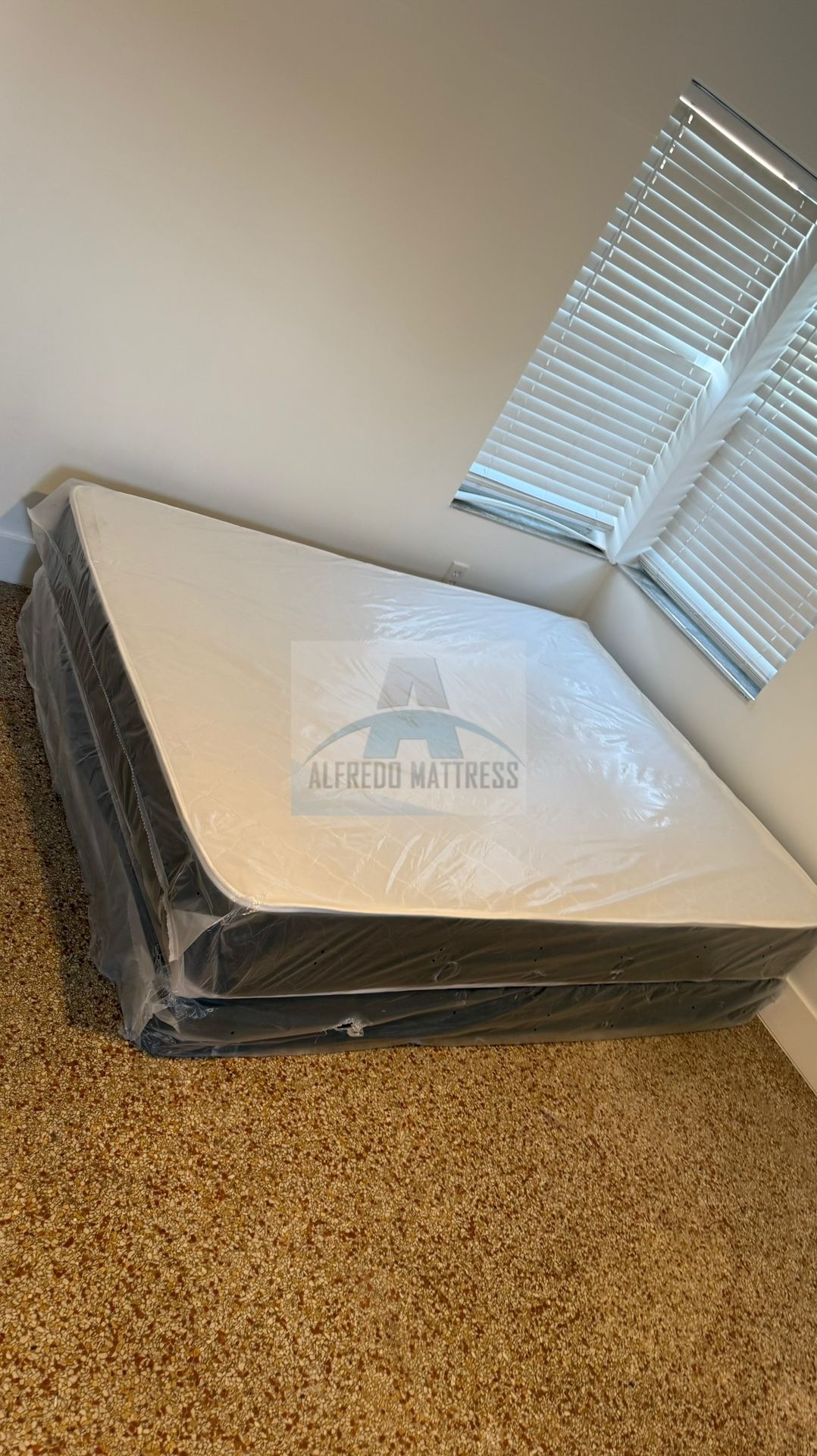 NEW QUEEN REGULAR MATTRES AND BOX SPRING - 2 pcs