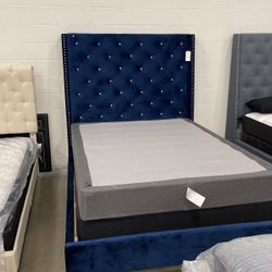 Brand New Queen Velvet Bed