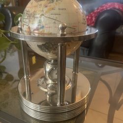 Vintage Table Globe Clock , 