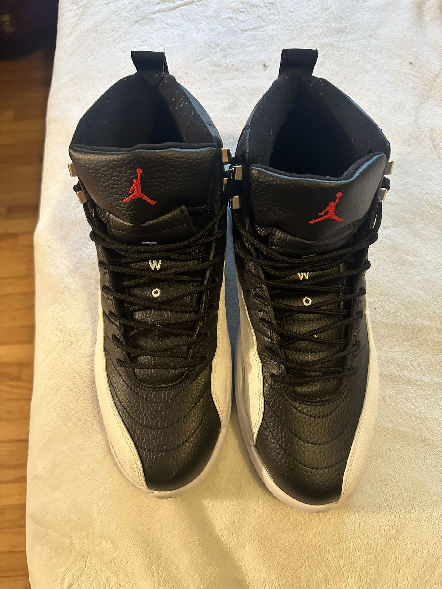 Size 13 Black and White Jordan 12’s 