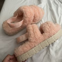UGG baby Pink Slides 