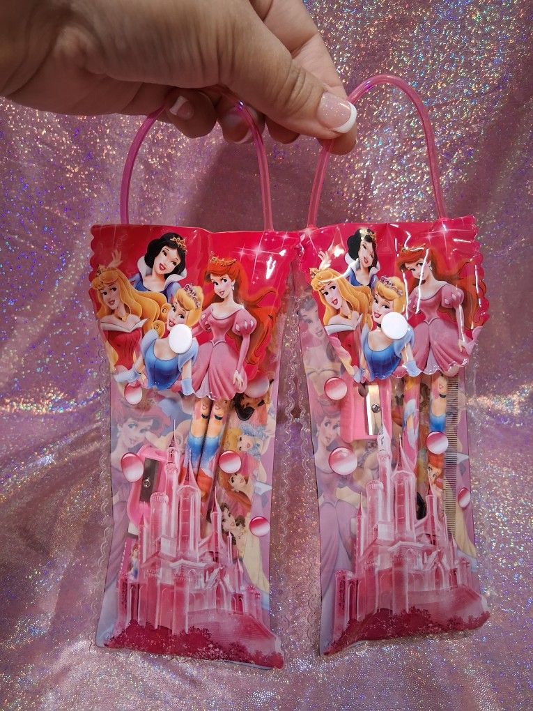 New Disney Princess Packs - 2 Pencils, Sharpener, Eraser & Ruler - $3 Each