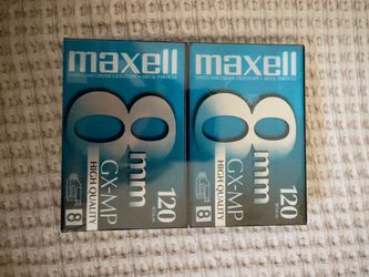 Maxell GX-MP 8/120 8mm Camcorder Videotape Cassette 120min 2-Pack Sealed