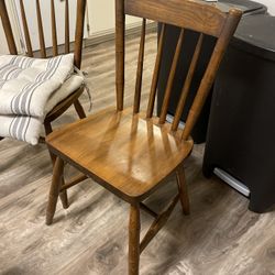 Set of two wooden chairs