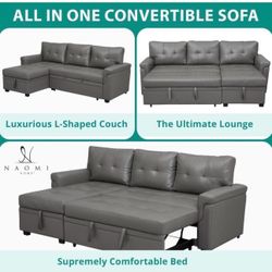 Sectional Sofa Sleeper with Storage Chaise