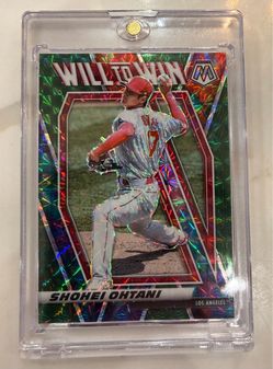 2021 Mosaic Baseball Shohei Ohtani Will To Win Green Prizm Card #WTW8  Rare MVP