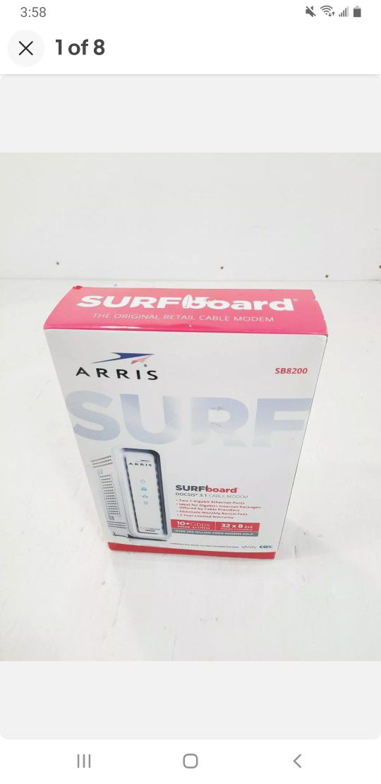 ARRIS SURFboard SB8200 Arris 3.1 Gigabit Cable Modem
