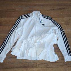 Women's Adidas Sweater Track Top Tennis Sweater Material New 