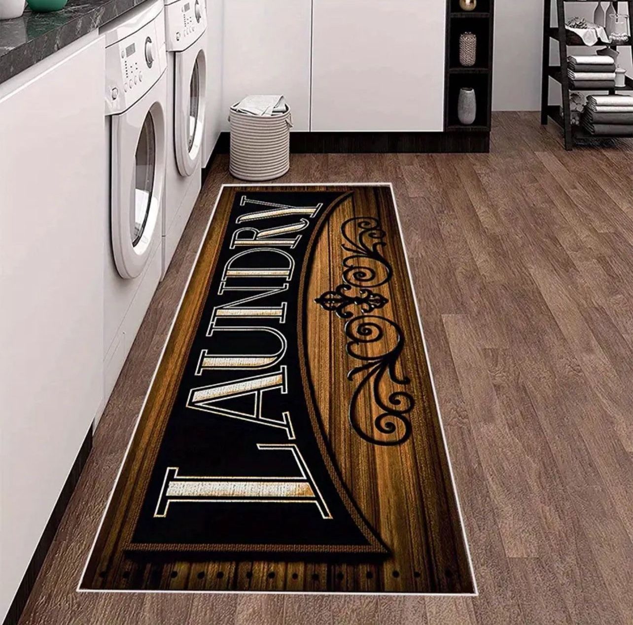 1pc Quick Dry Laundry Rugs And Mats, Non-slip Laundry Room Decor